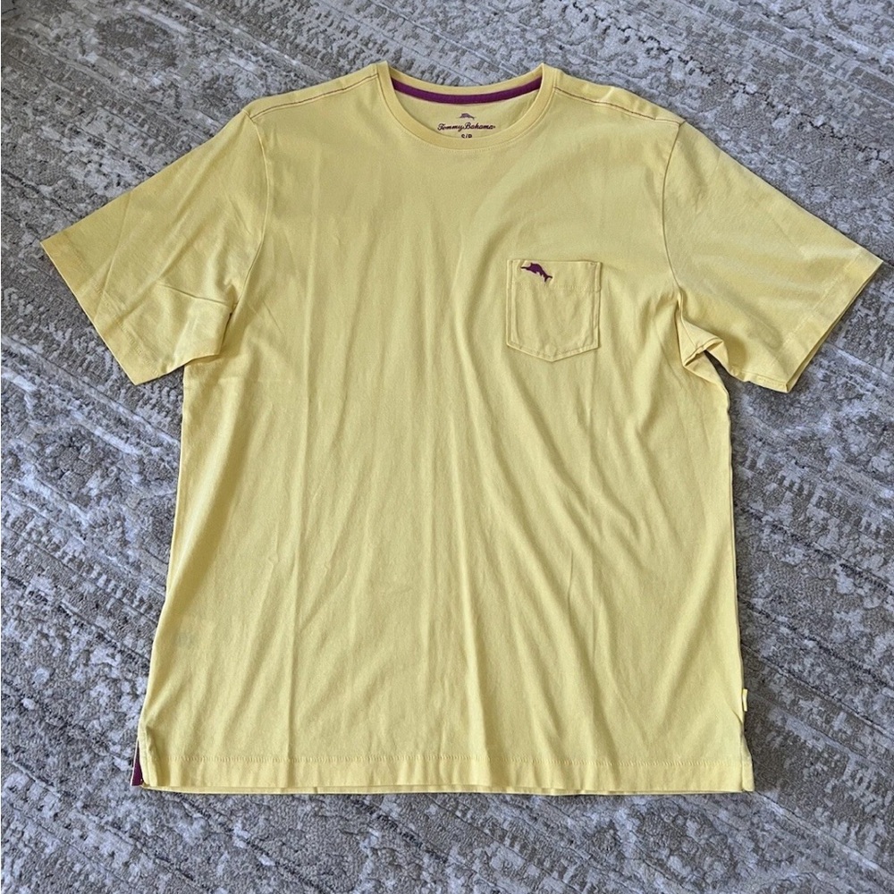 Tommy Bahama Yellow Short Sleeve Tee with Crew Neck